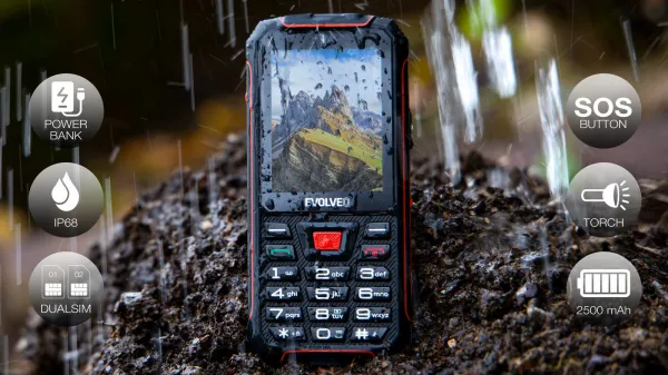 EVOLVEO StrongPhone W4, červená