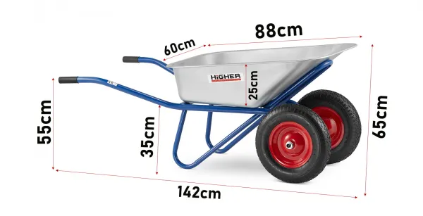 JAKS Domáci záhradný fúrik 130L, 210KG, WB-6518