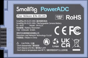 Batéria fotoaparátu SmallRig 4333 USB-C nabíjateľná EN-EL25