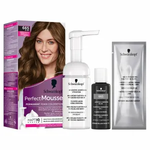 Schwarzkopf Perfect Mousse Farba na vlasy čokoládový karamel 665 (6-65)