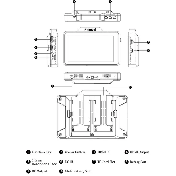 Shimbol ZO600M 5,5“ bezdrôtový HDMI monitor 19247