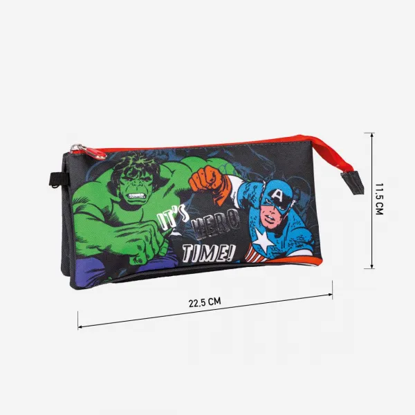 Marvel Avengers Peračník s 3 priehradkami Avengers It´s Hero Time
