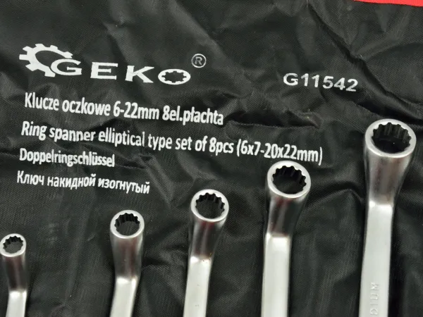 Geko Sada očkových kľúčov 8 dielna 6-22mm