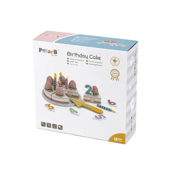 PolarB drevená narodeninová torta
