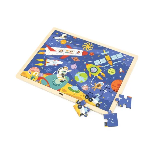 Drevené puzzle Viga objavuj vesmír 48 dielikov
