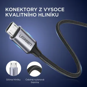 UGREEN Micro USB kábel 1.5m, čierny 1UG1272