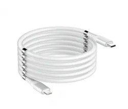 Stablecam Magnetický samonavíjací USB nabíjací kábel (Type-C to Lightning) (90cm) 1DJ2035