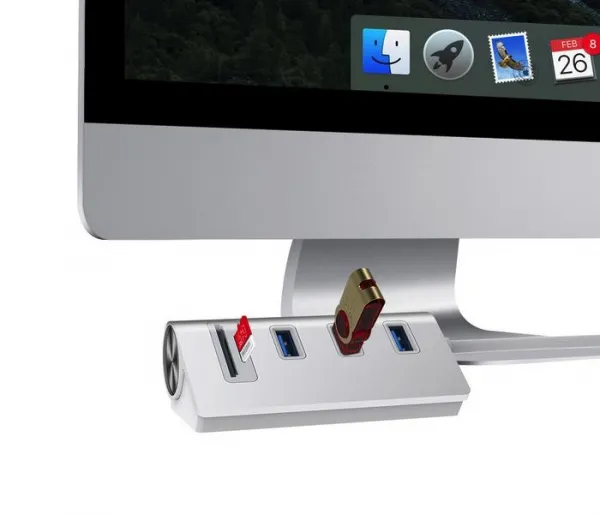 Stablecam Dokovacia stanica / čítačka kariet 5v1 z hliníkovej zliatiny (USB 3.0) 1DJ7145