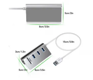 Stablecam Dokovacia stanica / čítačka kariet 5v1 z hliníkovej zliatiny (USB 3.0) 1DJ7145