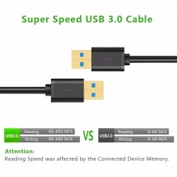 UGREEN USB 3.0 prepojovací kábel 2m, čierny 1UG1132