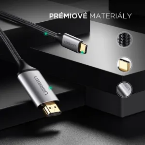 UGREEN USB-C HDMI adaptér 1.5m, sivý 1UG1220