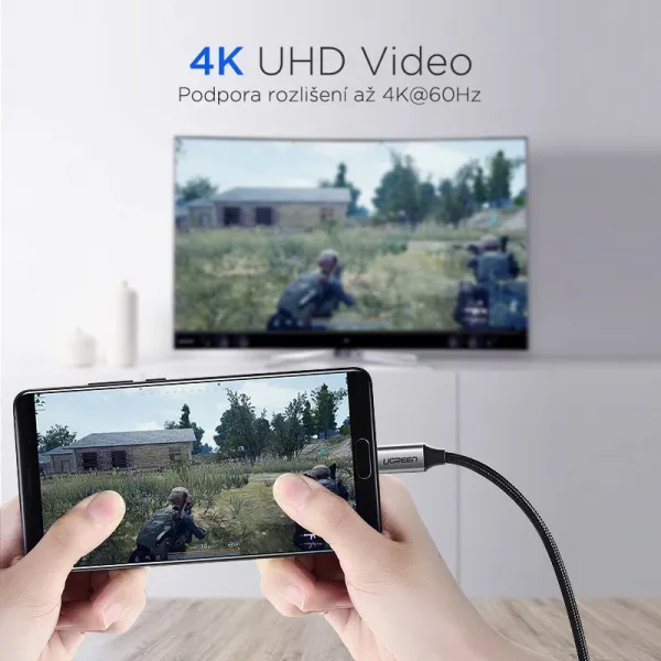UGREEN USB-C HDMI adaptér 1.5m, sivý 1UG1220