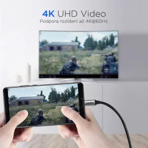 UGREEN USB-C HDMI adaptér 1.5m, sivý 1UG1220