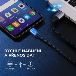 UGREEN Micro USB kábel 1.5m, čierny 1UG1272