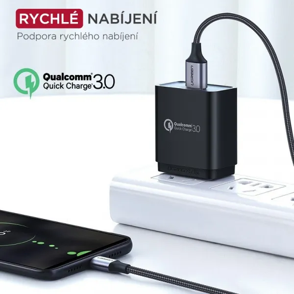 UGREEN Micro USB kábel 1.5m, čierny 1UG1272