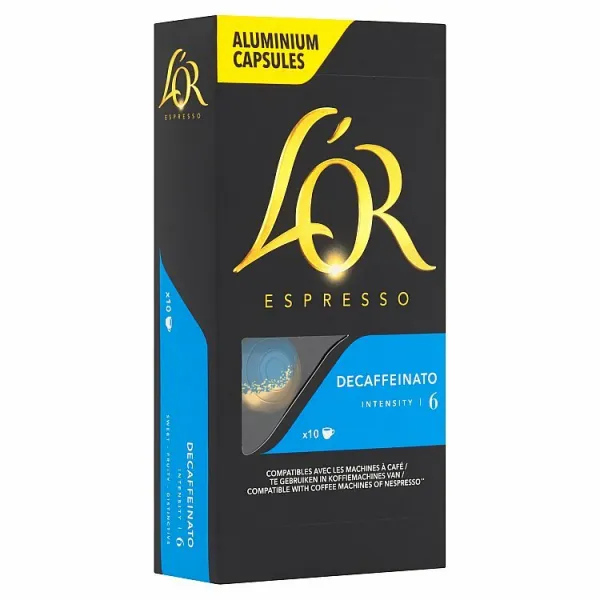 L'OR Espresso Decaffeinato Int. 6 - 10 hliníkových kapsúl kompatibilných s kávovarmi Nespresso® disc
