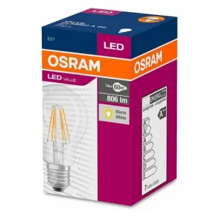 Žiarovka OSRAM® LED FIL 060 (ean9658) non-dim, 7W/827 E27 2700K Value CLASSIC A