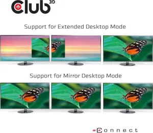 Club 3D Dokovacia stanica Club3D USB-C 3.2 s napájacím adaptérom Triple Dynamic Display PD, 100 W