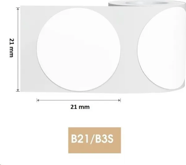 Niimbot štítky R 21x21mm 300ks RoundB pro B21, B21S, B3S, B1