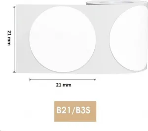 Niimbot štítky R 21x21mm 300ks RoundB pro B21, B21S, B3S, B1