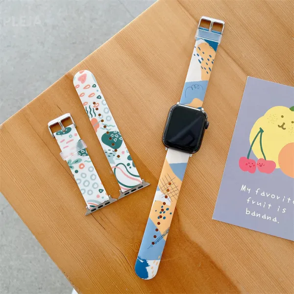 Innocent Silicone Geometric Apple Watch Band 44/45/46/49mm - Blue