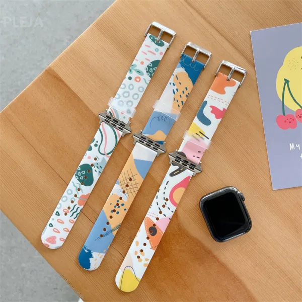 Innocent Silicone Geometric Apple Watch Band 44/45/46/49mm - Blue