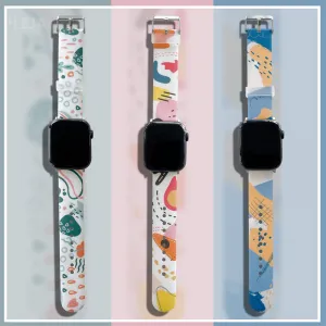 Innocent Silicone Geometric Apple Watch Band 44/45/46/49mm - Blue