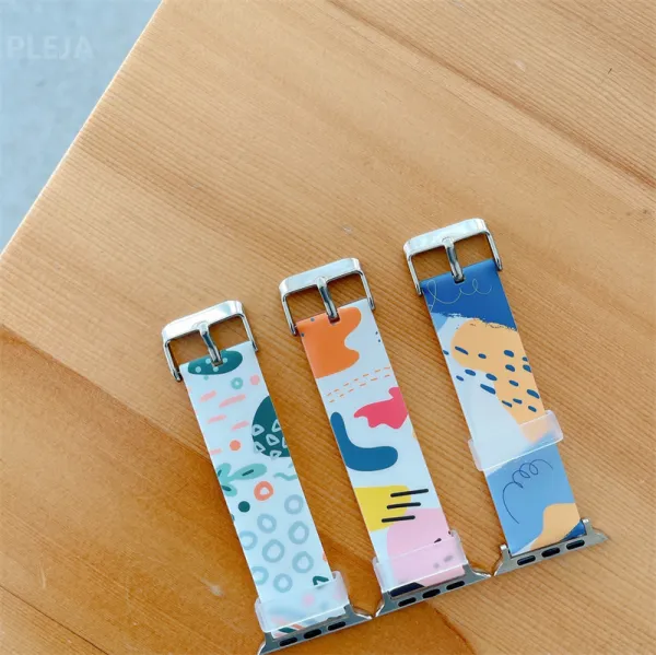 Innocent Silicone Geometric Apple Watch Band 44/45/46/49mm - Blue