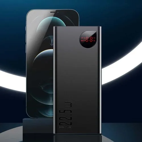 Kovová power banka Baseus Adaman, 10 000 mAh, 22,5 W (čierna) 037573