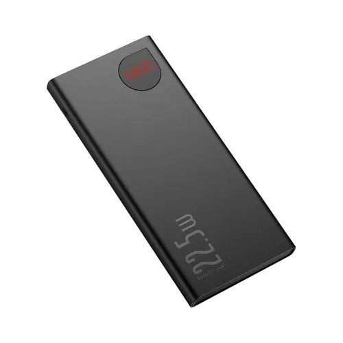 Kovová power banka Baseus Adaman, 10 000 mAh, 22,5 W (čierna) 037573