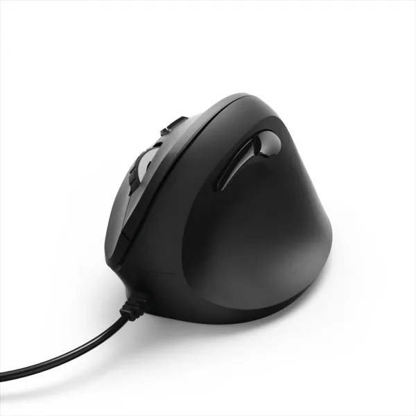 Vertikálna ergonomická drôtová myš Hama EMC-500, 6 tlačidiel, čierna