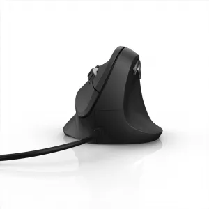 Vertikálna ergonomická drôtová myš Hama EMC-500, 6 tlačidiel, čierna
