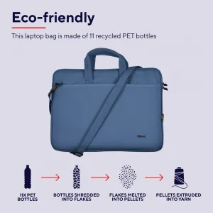 TRUST Taška na notebook 16" Bologna Slim Laptop Bag Eco, modrá