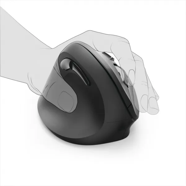 Vertikálna ergonomická bezdrôtová myš Hama EMW-500L, ľavá, čierna