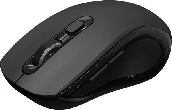 Myš C-TECH WLM-12 Dual mode, bezdrátová, BT5.0 + 2,4GHz, 1600DPI, 6 tlačítek, USB nano receiver, černá