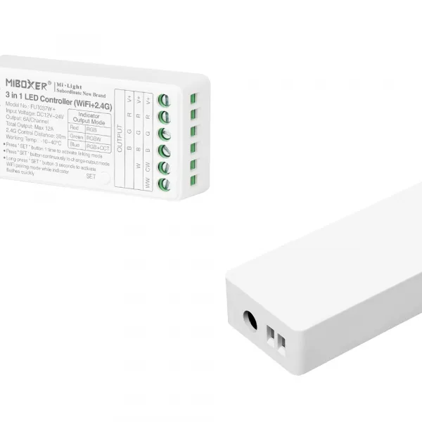 LEDprodukt LED RGB / RGBW / RGB Dual White prijímač 3 in 1 RF5 - 2,4GHz WIFI (FUT037W+)