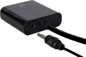 PremiumCord převodník HDMI na VGA se zvukem 3,5mm stereo jack, černá