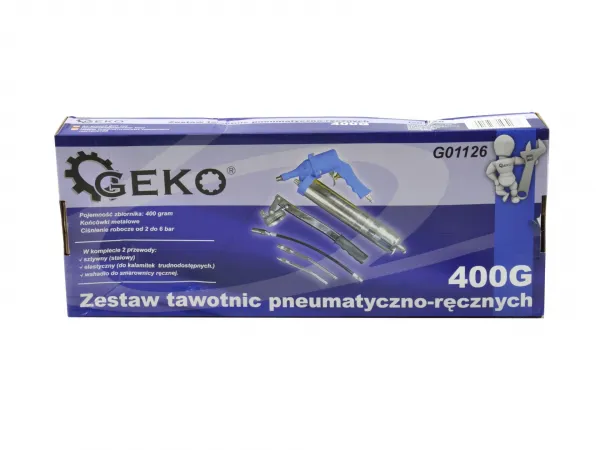 Geko Pneumaticko-ručná mazacia pištoľ 400ml