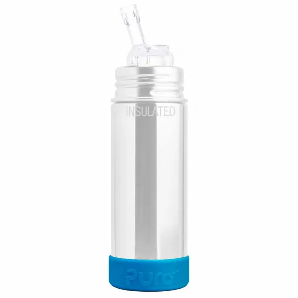 Pura silikónové chrániče na fľašu 2ks - 150ml, 260ml, 325ml Aqua Grey