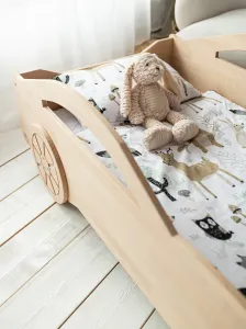Woodisio Posteľ pre chlapca AUTO - buk Farba: Prírodné drevo, Variant: 200 x 80