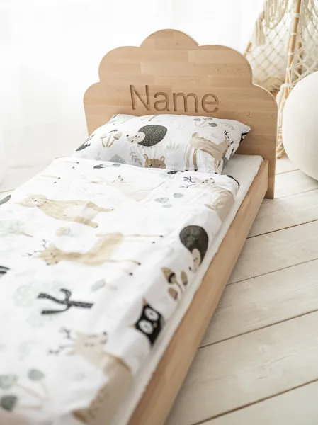 Woodisio Posteľ MOJA buk Farba: Prírodné drevo, Variant: 200 x 90