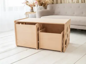 Woodisio Stolička TARA  mini / midi / maxi Farba: Prírodné drevo, Variant: Maxi
