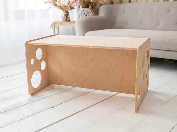 Woodisio Stolička TARA  mini / midi / maxi Farba: Prírodné drevo, Variant: Maxi