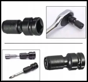 VERKE Rázový adaptér na kľúč z 1/2 "štvorcový na 1/4"