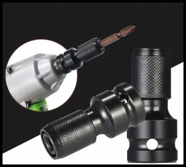 VERKE Rázový adaptér na kľúč z 1/2 "štvorcový na 1/4"