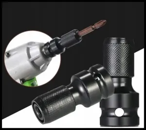 VERKE Rázový adaptér na kľúč z 1/2 "štvorcový na 1/4"