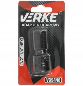 VERKE Rázový adaptér na kľúč z 1/2 "štvorcový na 1/4"