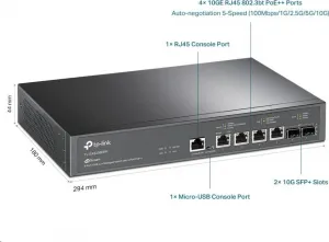 TP-Link OMADA JetStream switch TL-SX3206HPP (4x10GbE, 2xSFP+, 4xPoE++, 200W, 2xconsole)
