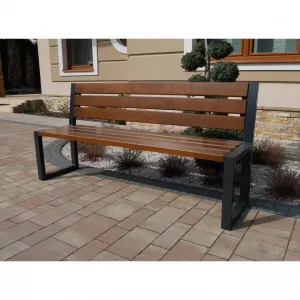 STLB Záhradná lavička JELŠA TREND s operadlom bez podpierok rúk