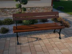 STLB Záhradná lavička JELŠA GROFF s podrúčkami